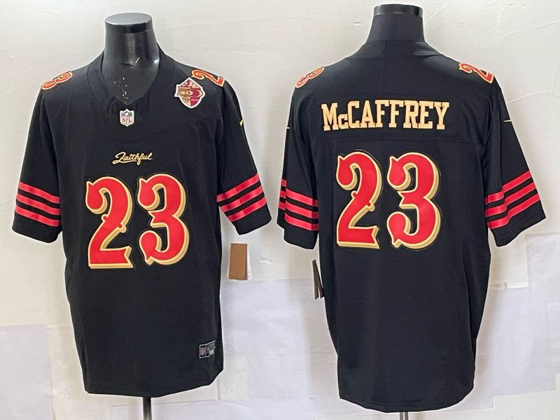 Men Nike San Francisco 49ers #23 Mccaffrey black 5th generation Limited NFL 2025 Jersey 0064->san francisco 49ers->NFL Jersey